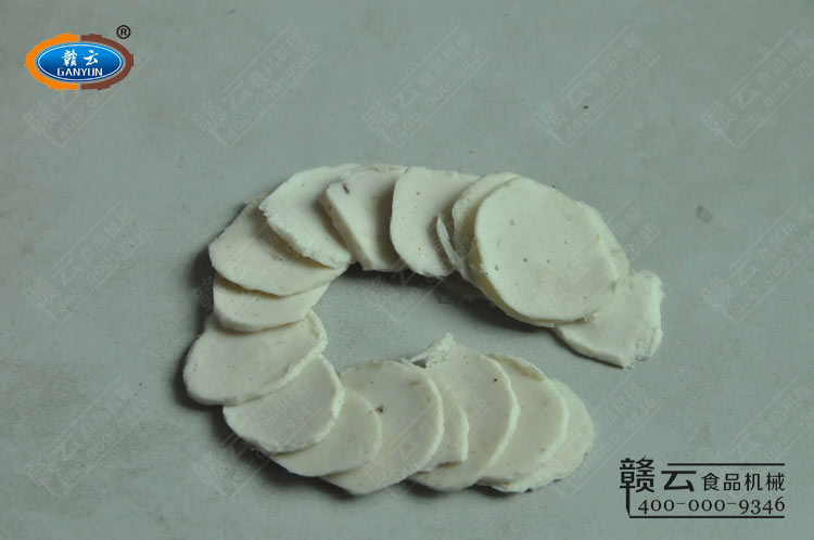 中草藥切片機(jī)切肉丸片效果圖